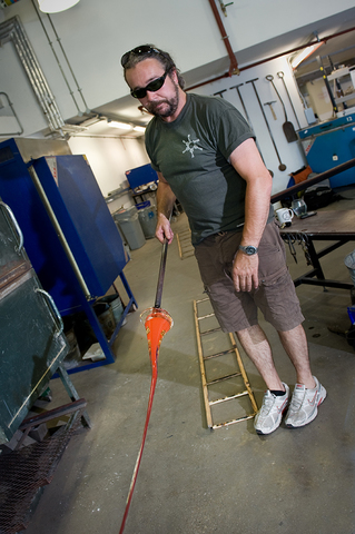 James Maskrey pulling cane - production of Transition II